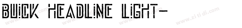Buick Headline light字体转换